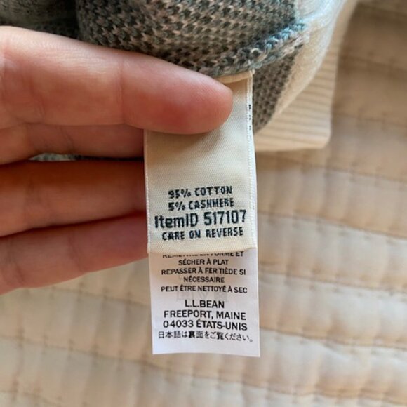Large Cotton/Cashmere Blend L.L. Bean Sweater - Picture 4 of 6